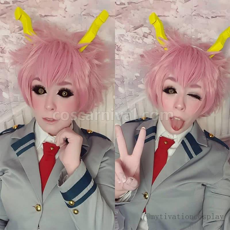 My Hero Academia Mina Ashido Short Pink Cosplay Costume