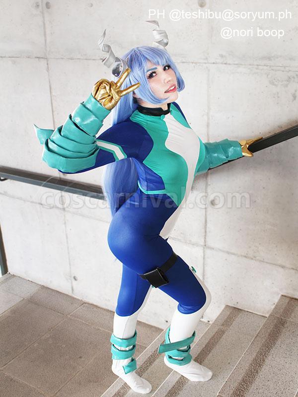 my hero academia nejire hado blue long wigs cosplay