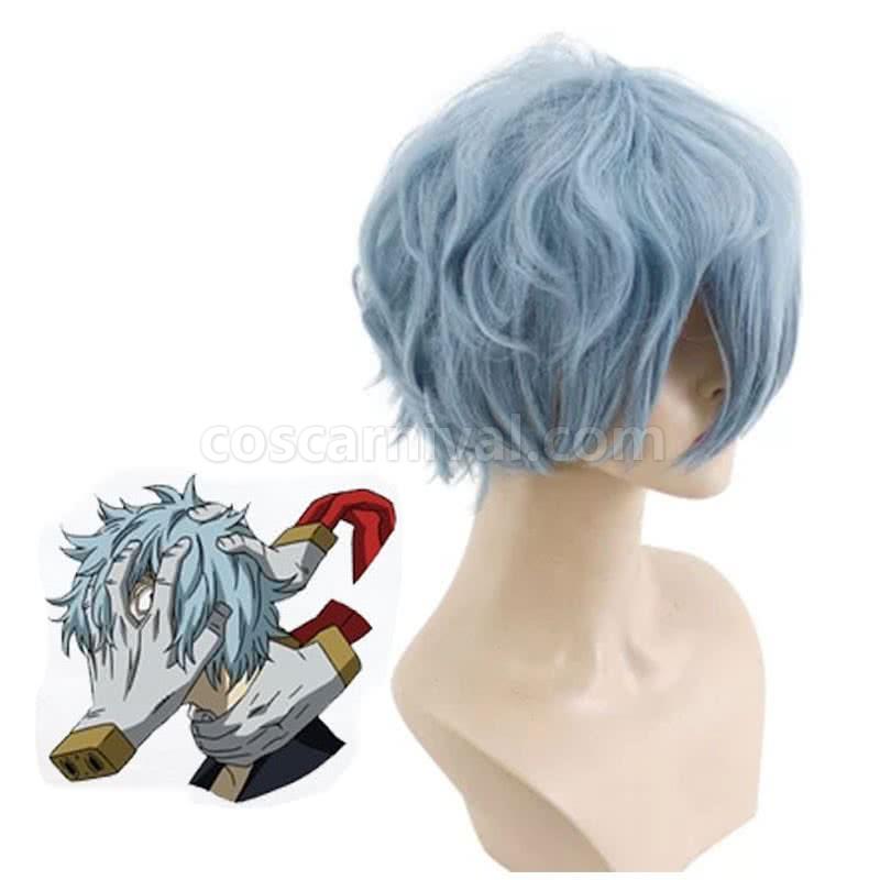 my hero academia shigaraki tomura blue short wigs cosplays