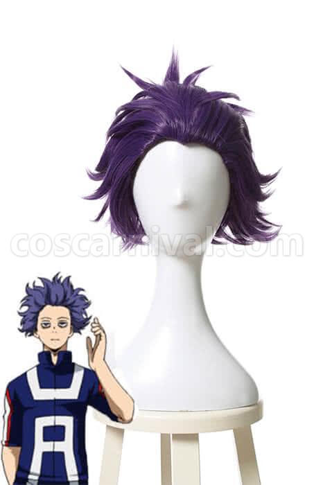 my hero academia shinsou hitoshi short purple wigs costumes