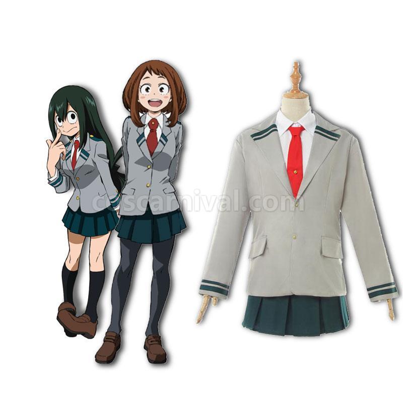 My Hero Academia Tsuyu Asui Students Uniforms Cosplay Costume coscarnival