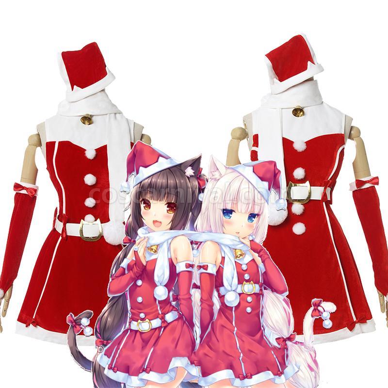 NEKOPARA Chocolat Vanilla Christmas Dress Cosplay Costume coscarnival