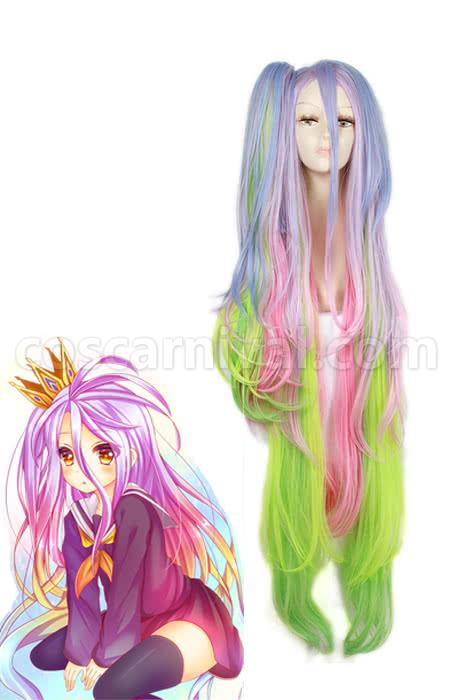 no game no life synthetic wigs 120cm multi color long hair wigs zy131 costumes