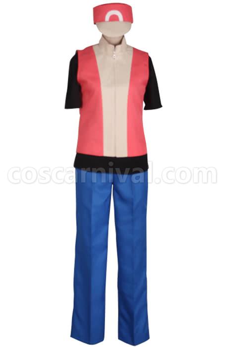 Pocket Monster Ash Ketchum 2 Generation Cosplay Costume coscarnival