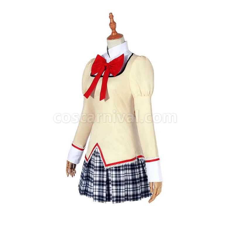 魔法少女まどか☆マギカ 黄色の制服コスプレ衣装coscarnival
