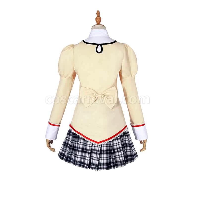 魔法少女まどか☆マギカ 黄色の制服コスプレ衣装coscarnival