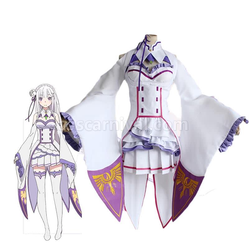 Re: Life in a Different World from Zero Emilia Dresses Cosplay Costume coscarnival