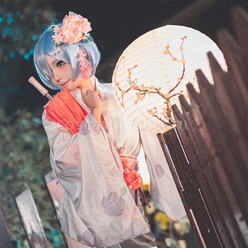 Re : Zero-Starting life in another World Rem Kimono Yukata Cosplay Costume