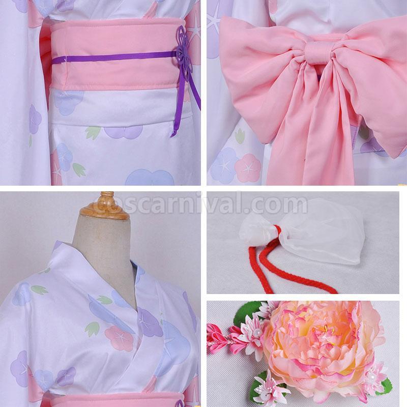Re : Zero-Starting life in another World Rem Kimono Yukata Cosplay Costume