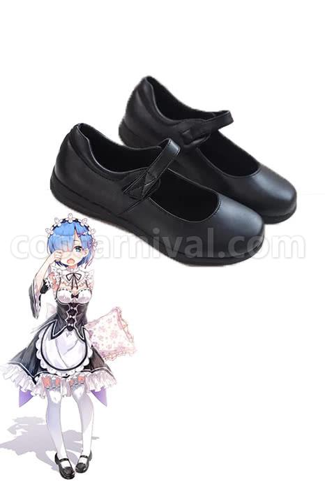 Re:ZERO -Starting Life in Another World Rem Ram Shoes Uniform Cosplay Shoes coscarnival