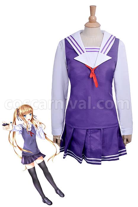 Saekano: How to Raise a Boring Girlfriend Eriri Spencer Sawamura Purple Dress Cosplay Costume coscarnival