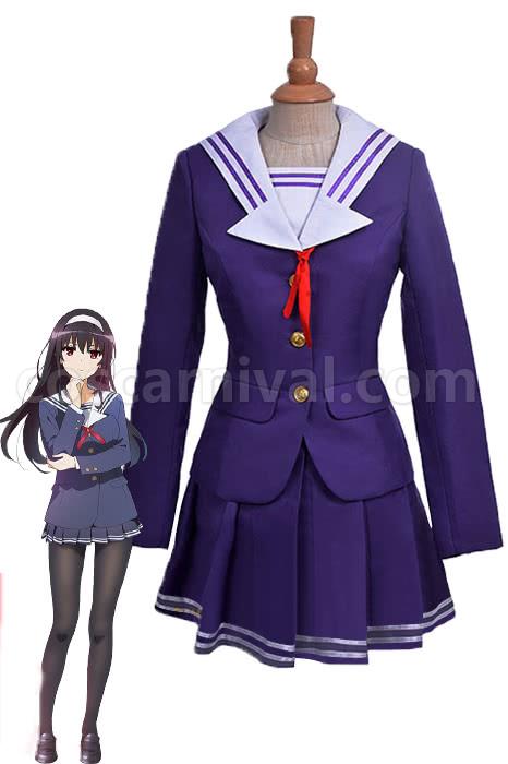 Saekano: How to Raise a Boring Girlfriend Utaha Kasumigaoka Purple Dress Cosplay Costume coscarnival