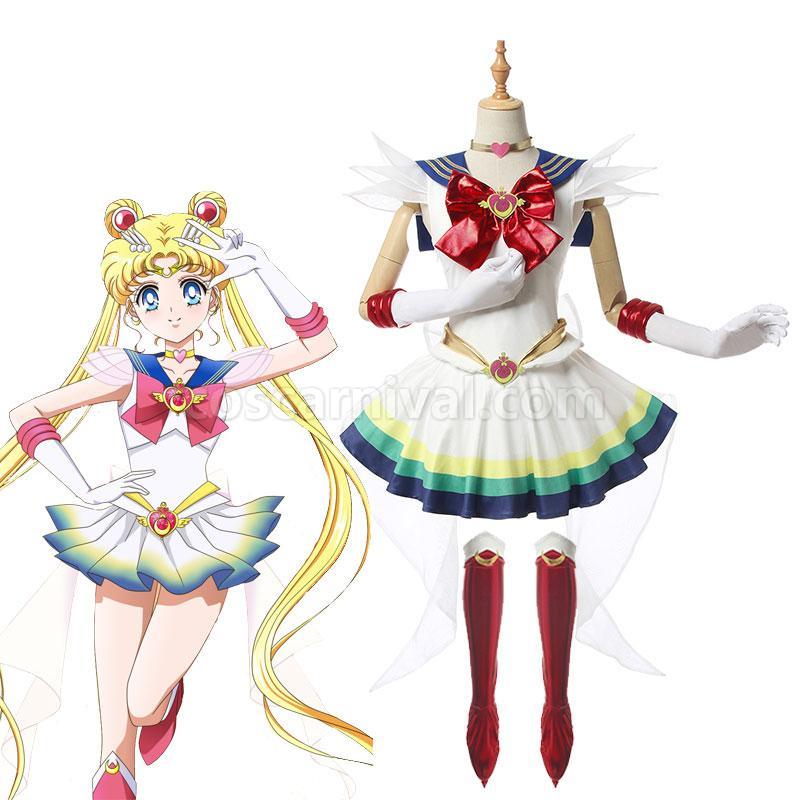 Sailor Moon Eternal Tsukino Usagi New Combat Suit Cosplay Costume coscarnival