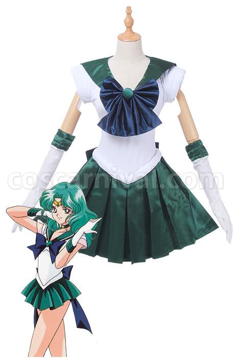 Sailor Moon Sailor Neptune Kaiou Michiru Fighting Uniform Cosplay Costume coscarnival