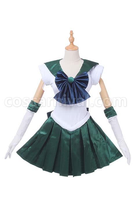 Sailor Moon Sailor Neptune Kaiou Michiru Fighting Uniform Cosplay Costume coscarnival