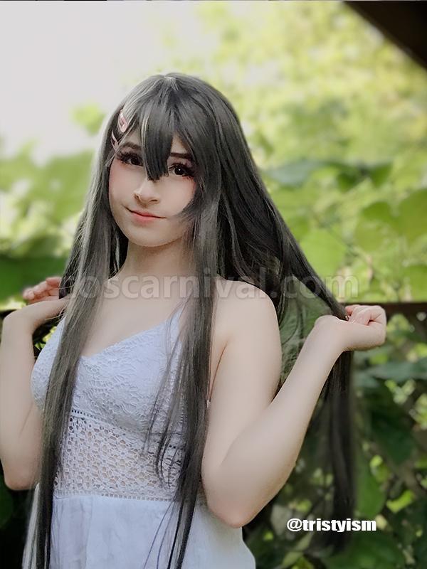 seishun buta yarou wa bunny girl senpai no yume wo minai sakurajima mai dark gray long wigs custom cosplay