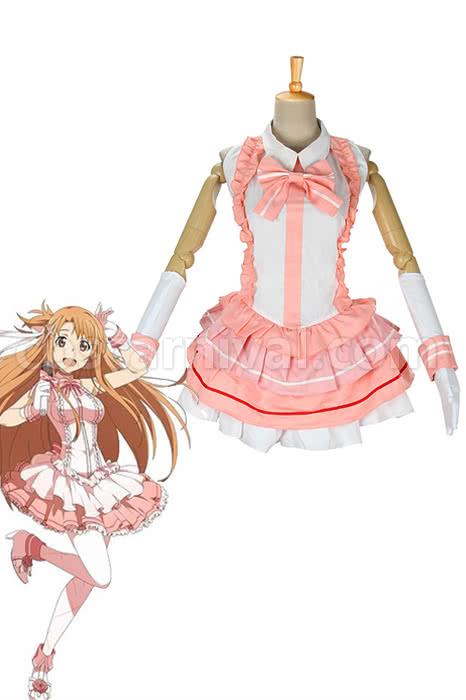 Sword Art Online Asuna Yuuki Female Dress Cosplay Costume coscarnival