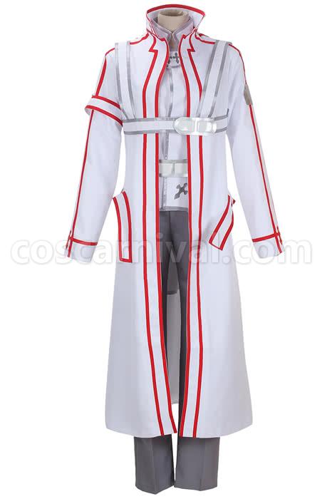 소드 아트 온라인 Kirito Knights of the Blood 화이트 코스프레 의상 coscarnival