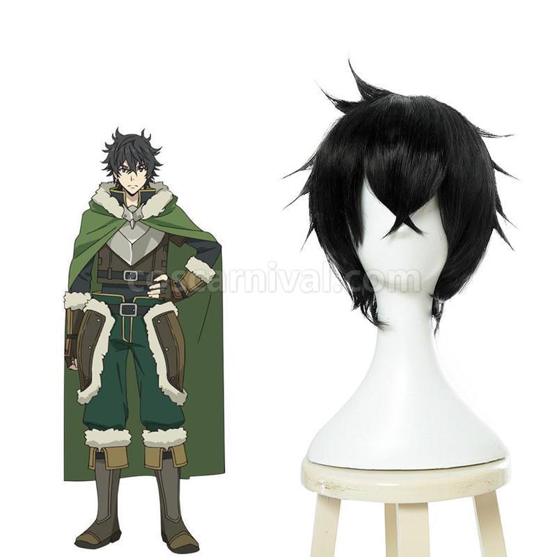 the rising of the shield hero naofumi iwatani black short wigs costumes