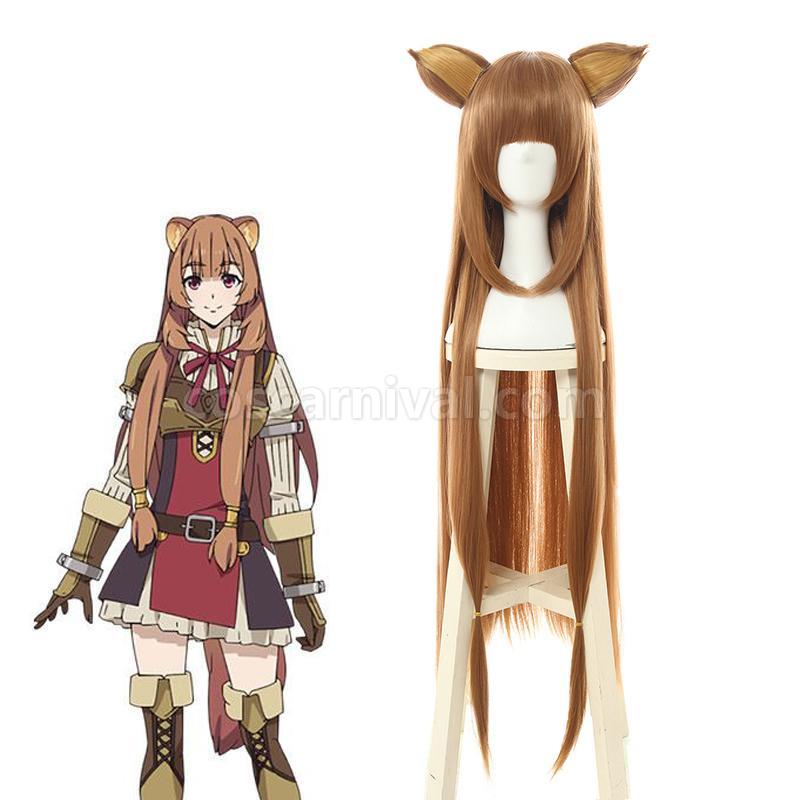 the rising of the shield hero raphtalia brown long wigs costumes