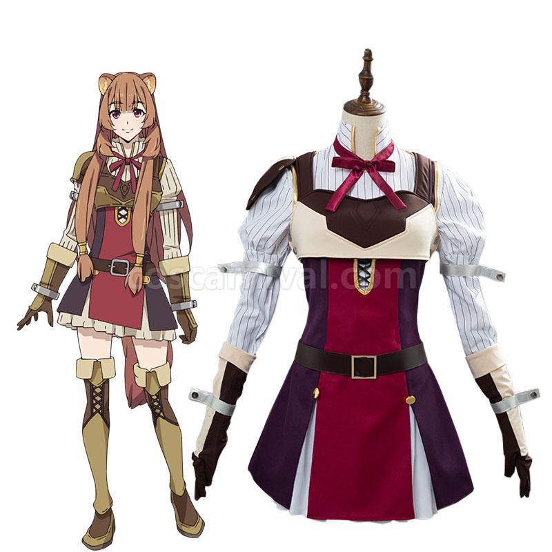 The Rising of the Shield Hero Raphtalia Full Sets Cosplay Costume coscarnival