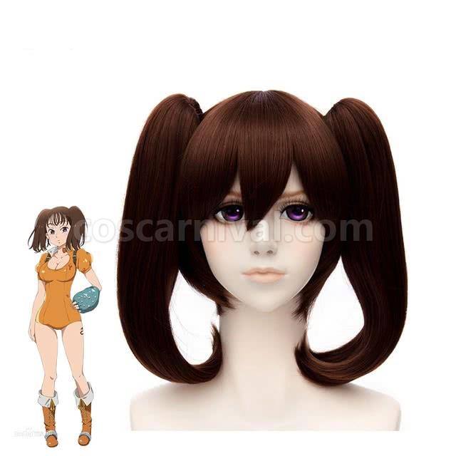 The Seven Deadly Sins Diane 35cm Brown Synthetic Cosplay Costume  coscarnival