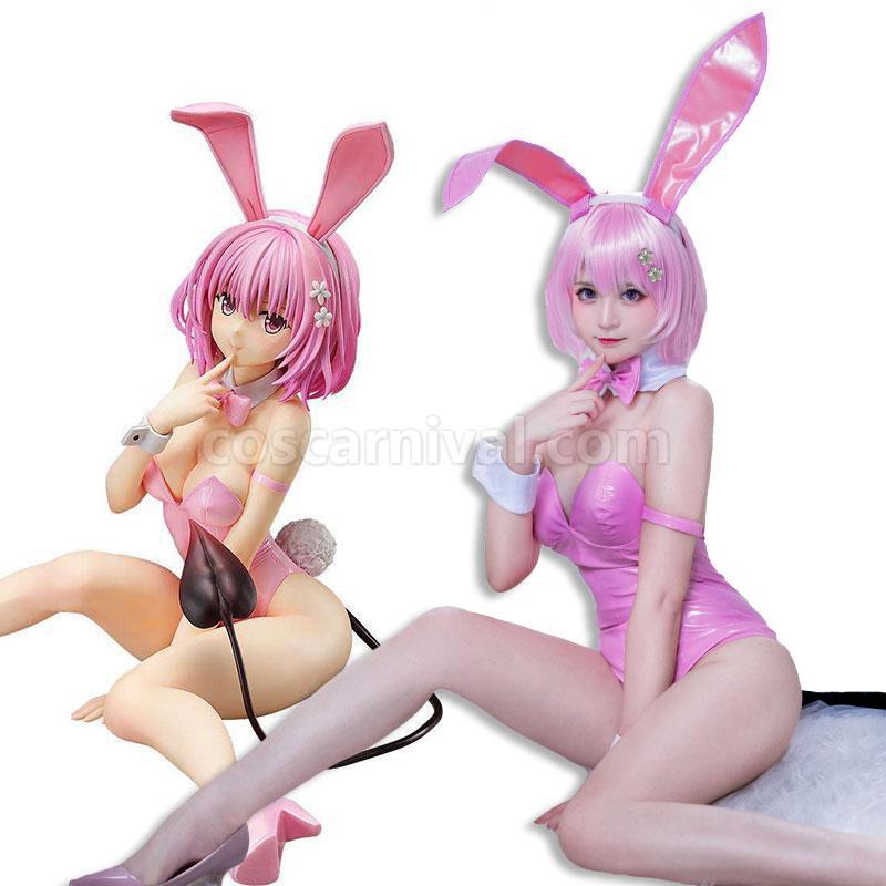 To Love Ru Golden Darkness Momo Belia Deviluke Pink Bunny Girl Cosplay Costume coscarnival