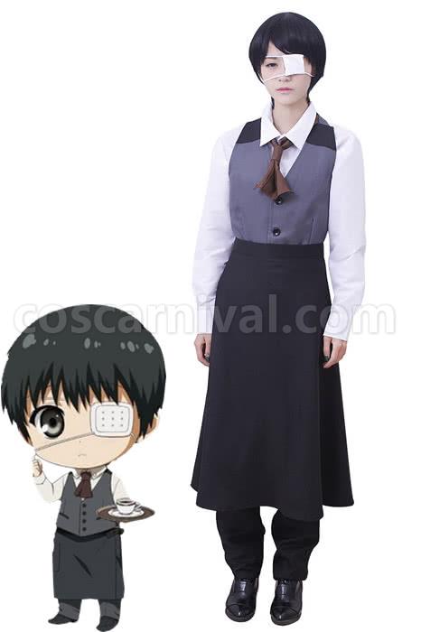 Tokyo Ghoul Kaneki Ken Work Clothes Cosplay Costume coscarnival