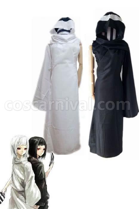 Tokyo Ghoul Nashiro and Kurona Twins Cosplay Costume coscarnival