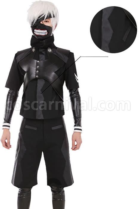 東京グール II ケン Kaneki レザー スーツ ~ フード付きコート コスプレ衣装 coscarnival
