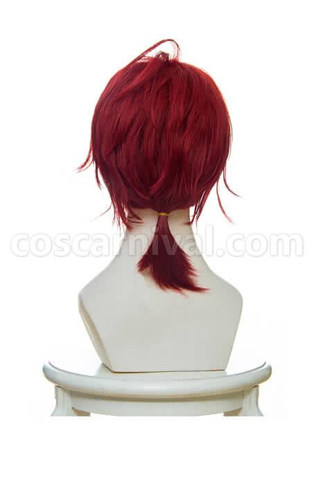 violet evergarden claudia hoggins wigs short wine red synthetic man wigs cosplays