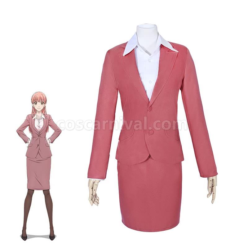WotaKoi Love is Hard for Otaku Narumi Momose Pink Suits for Women Cosplay Costume coscarnival