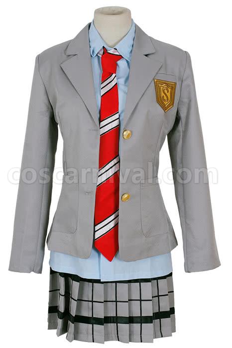 Your Lie In April Miyazono Kaori Suit Cosplay Costume coscarnival