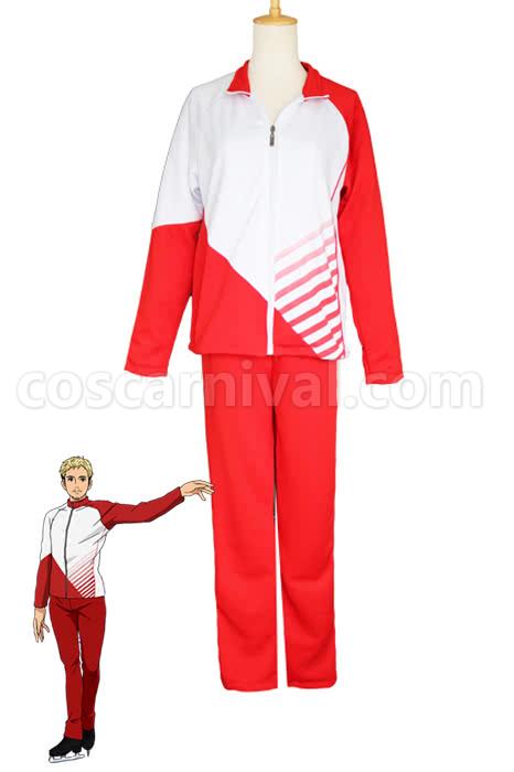 Yuri on Ice Christophe Giacometti Sportswear Suits Cosplay Costume coscarnival