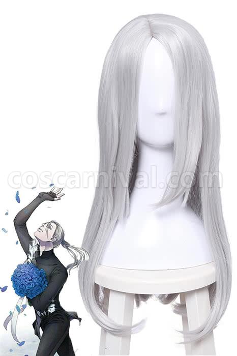 Yuri on Ice Victor Nikiforov Long Silver Cosplay Costume coscarnival