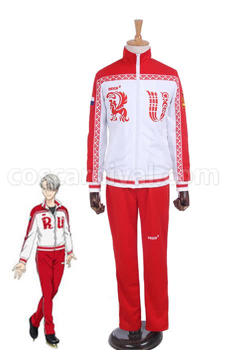 Yuri on Ice Victor Nikiforov Sportswear Suits Cosplay Costume coscarnival