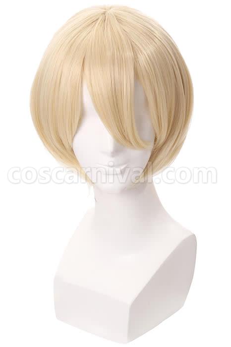 yuri on ice yuri plisetsky blonde short synthetic wigs anime cosplays