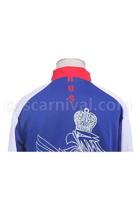 Yuri on Ice Yuri Plisetsky 블루 스포츠웨어 코트 코스프레 의상 coscarnival