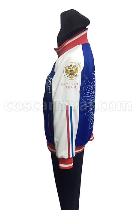 Yuri on Ice Yuri Plisetsky 블루 스포츠웨어 정장 코스프레 의상 coscarnival