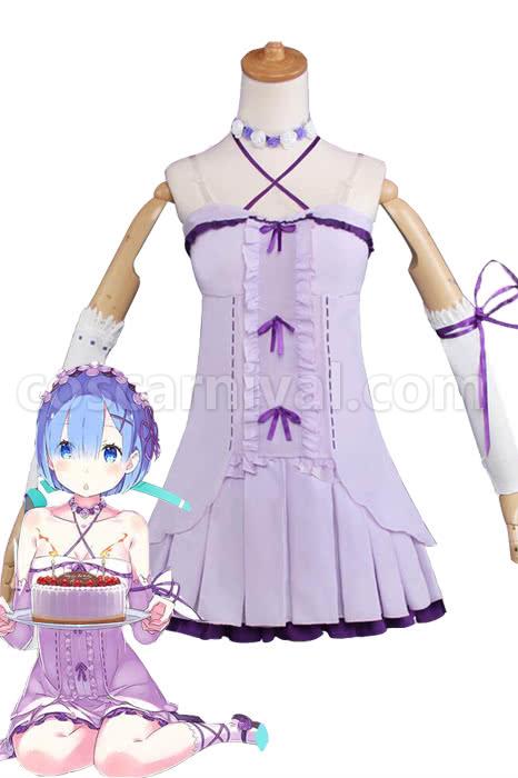 ZERO -Starting Life in Another World Rem Birthday Cosplay Costume coscarnival
