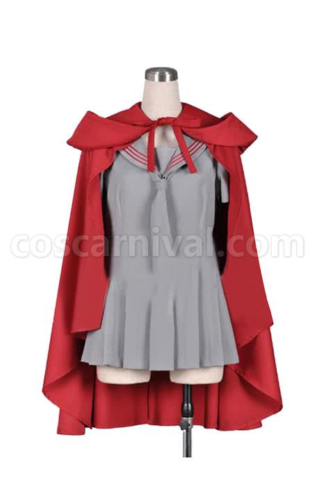 ZONE-00 Ruiko With Red Cloak Cosplay Costume, front view