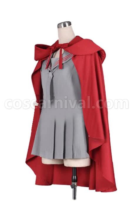 ZONE-00 Ruiko With Red Cloak Cosplay Costume, detail 1