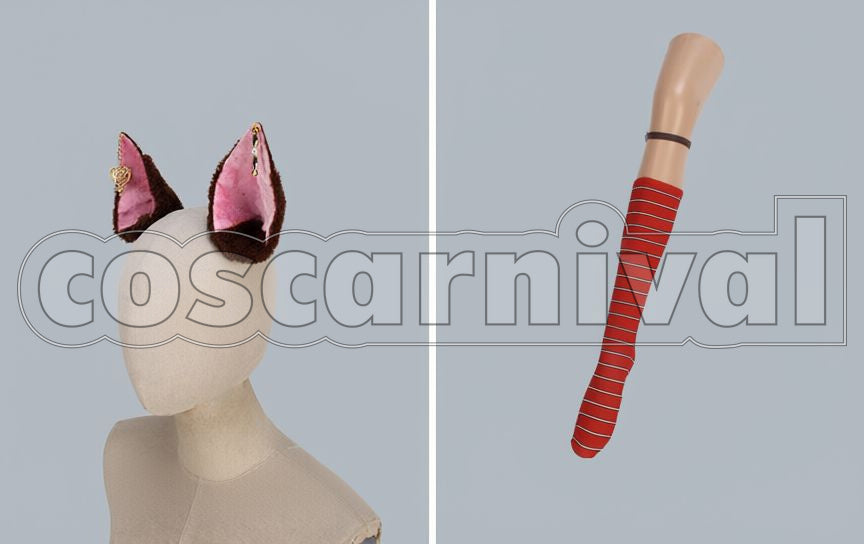 Princes and the Kingdom of Dreams Cheshire Cat SP Sun Awakening Cosplay cosplay costume from 100 Sleeping, accessory set view