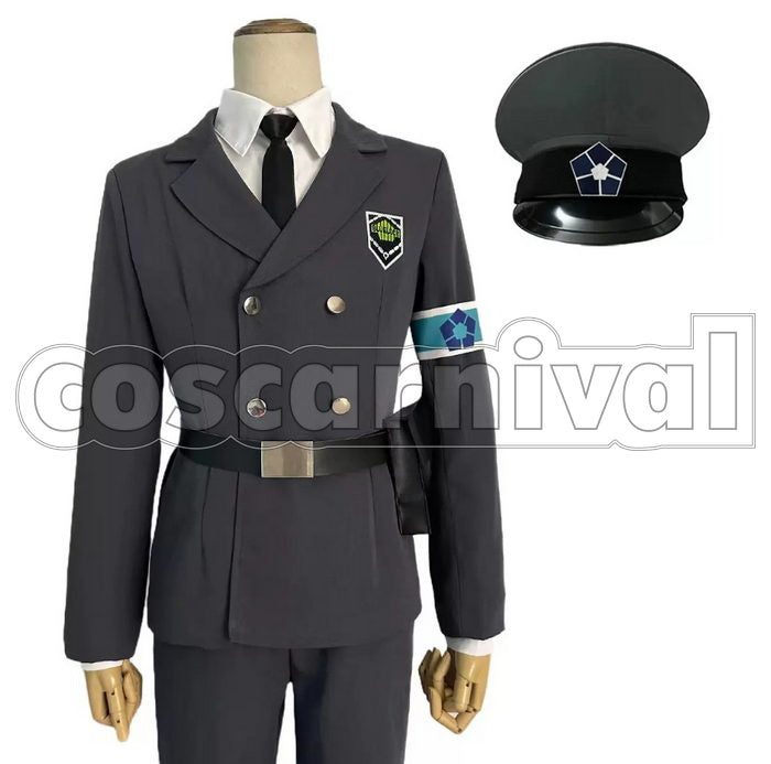 BLUE LOCK Rin Itoshi Hyoma Chigiri Meguru Bachira Reo Mikage Security Uniform Cosplay Costume