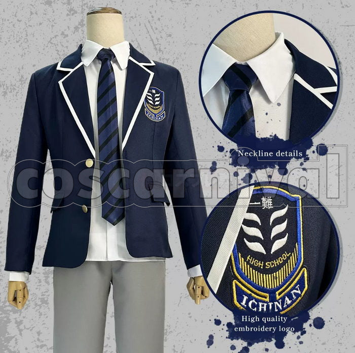 BLUE LOCK Yoichi Isagi High School Uniform Cosplay Costume