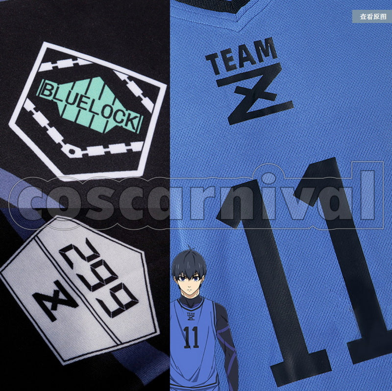 BLUE LOCK Yoichi Isagi Meguru Bachira Hyoma Chigiri Blue Sportswear Cosplay Costume
