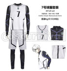 BLUE LOCK Yoichi Isagi Meguru Bachira White Sportswear Cosplay Costume