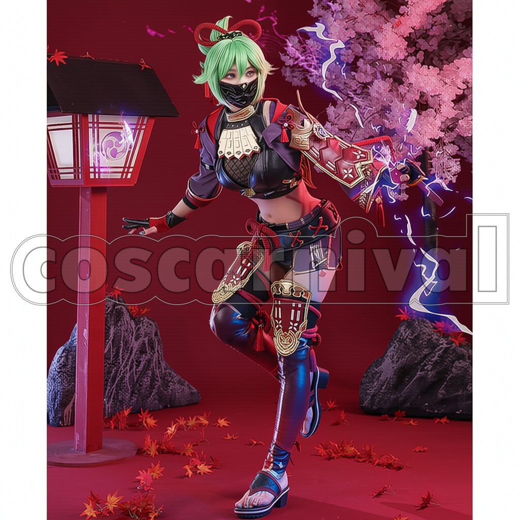 Genshin Impact Kuki Shinobu Cosplay Costume