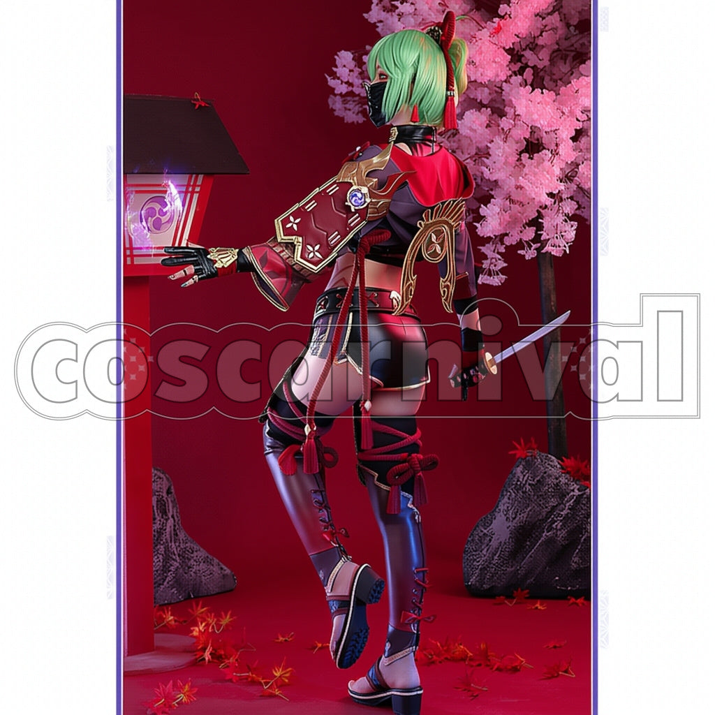 Genshin Impact Kuki Shinobu Cosplay Costume