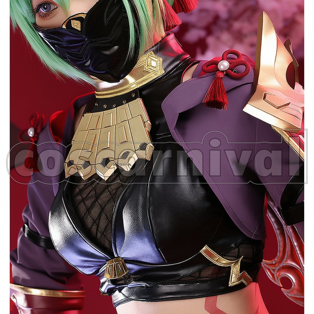Genshin Impact Kuki Shinobu Cosplay Costume
